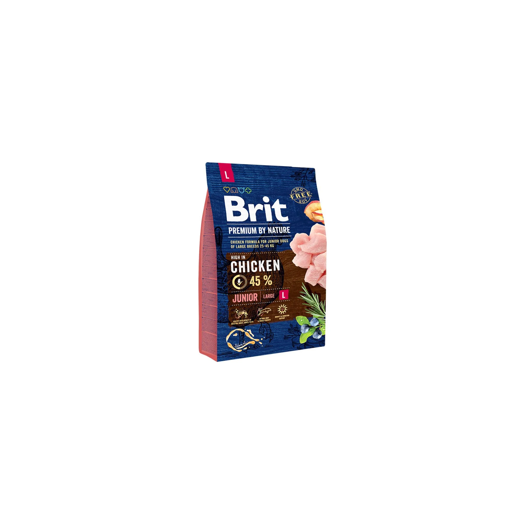 Fotografie 1 - Krmivo pro psa Brit Premium by Nature Junior L Chicken 3 kg