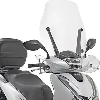 Kappa KD1155S přední plexi, zatmavené, k u pevnění na originální Honda sadu, 36,5 x 45 cm (VxŠ) pro HONDA SH 125i 150i (17-19) HONDA SH 125 rok 17-20