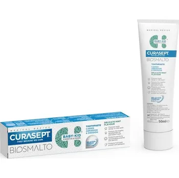 zubní pasta Curasept Biosmalto Baby-Kid Mint dětská zubní pasta 50 ml