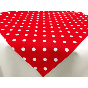 Mirtex Plátno DOMESTIK 145/13069-11 Červený poklad Puntíky 10mm šíře 150cm Ceník: METRÁŽ: od 1 metrů