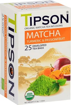čaj BASILUR Tipson Bio Matcha Turmeric & Passion Fruit 25 x 1,5 g