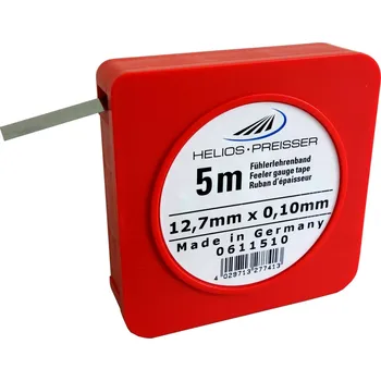 Spárové kalibrační pásky v cívkách 12,7 mm x 5 m, uhlíková ocel, Helios Preisser Tloušťka 0,10 mm