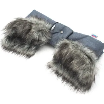 Rukávník Rukávník na kočárek 2v1 New Baby s kožešinkou blue