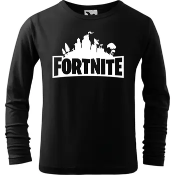 Dětské tričko Fortnite s dlouhým rukávem černé