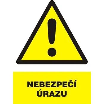 Nebezpečí úrazu (samolepka A5)