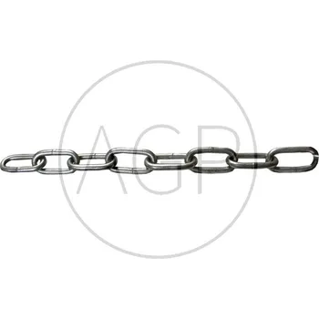 Železářství Řetěz DIN 5686 rovné dlouhé články bez povrchové úpravy