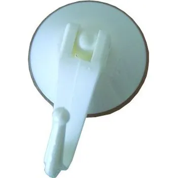 Věšák Háček s páčkou ø 6 cm, přísavný, bílý