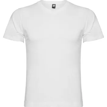 Pánské tričko ROLY Tričko Samoyedo, s V průkrčníkem E6503-01-L L Bílá