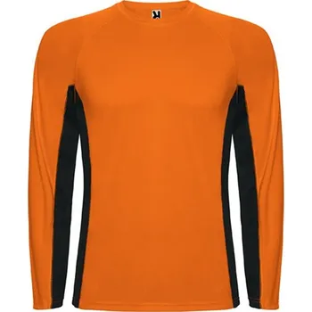 Pánské oblečení ROLY Tričko Shanghai, dlouhý rukáv, pánské, funkční E6670-22302-M M Oranžová/černá