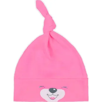 Kojenecká čepice Bavlněná kojenecká čepička Bobas Fashion Lucky tmavě růžová, vel. 62 (3-6m)