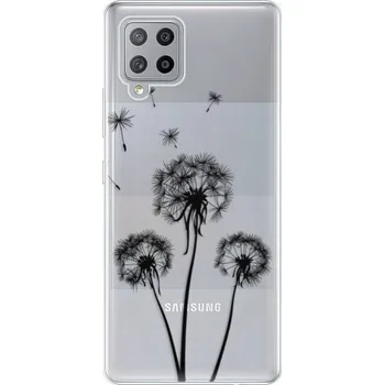 Pouzdro na mobilní telefon Odolné silikonové pouzdro iSaprio - Three Dandelions - black - Samsung Galaxy A42