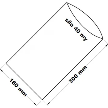 Sáček na potraviny PE sáček průhledný - 160 x 300 mm /0,04