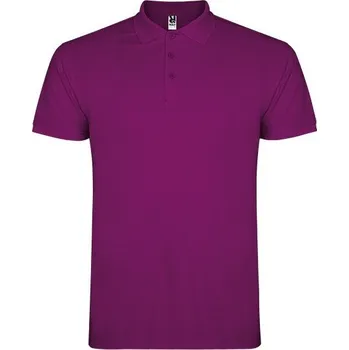 Pánské tričko ROLY Polokošile STAR pánská krátký rukáv E6638-71-XL XL Purpurová