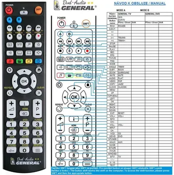 Dálkový ovladač General SEG DVH70 - náhradní dálkový ovladač
