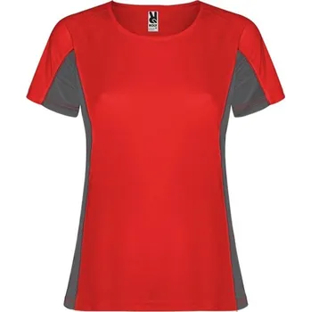 ROLY Tričko Shanghai, krátký rukáv, dámské, funkční E6648-6046-M M Červená/šedá