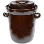 Šamotka VD Zelák rovný s víkem keramický hnědý 25l