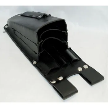 Kožené opaskové pouzdro na 3 klíny a pilníky Forest (Kožené pouzdro na tři klíny s úchytem na držák křídy. Pouzdro má 3 poutka pro uchycení pilníků nebo jiných pomůcek na broušení řetězu)