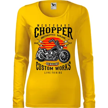 Dámské tričko Dámské tričko Westcoast Chopper s dlouhým rukávem žluté