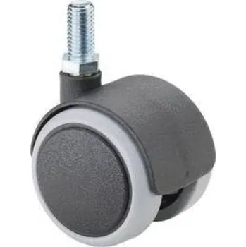 Pojezdové kolečko Nábytkové pryžové kolečko otočné, závit M8x16, průměr 40 mm, nosnost 30 kg - F76.040.G08
