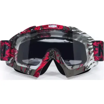 Motocyklové brýle Dětské motocross brýle Profi v růžové barvě