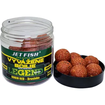 Boilies Jet Fish Vyvážené Boilie Legend Range Robin Red Brusinka 250 ml - 24 mm