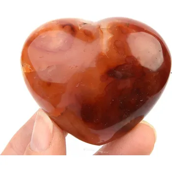 Přírodní kámen Karneol srdce z Madagaskaru (115g)