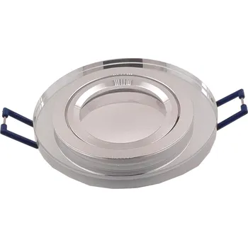 Bodové svítidlo ILLUMAXX LED bodovka skleněná výklopná kruhová, barva bílá, pro montáž pr. 75 mm (svítidlo vestavné, výklopné bílé)