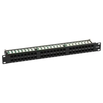 Patch panel Patch Panel (1U, 48 CAT6 RJ45 portů + úchyt na kabely)