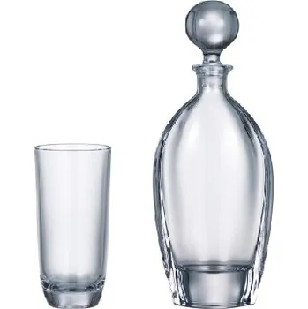 Sklenice Skleněná láhev a sada sklenic, Crystalite Bohemia, ORBIT 660 ml (6+1)