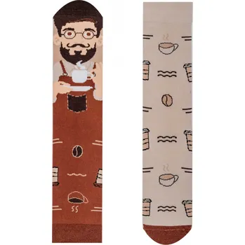 Pánské ponožky Veselé ponožky Kávolúbič, Střih Pánsky/UNISEX, Velikost 35-38