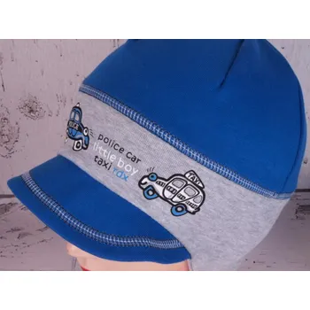 Pokrývka hlavy Čepice RDX 2814 modrá kšilt vázání policie taxi velikost čepic: 48-50cm (1-2 roky, RDX vel.3)