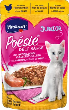 Krmivo pro kočku Vitakraft Cat Poésie DéliSauce Junior kuřecí 85 g