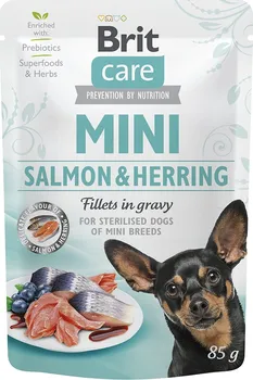Krmivo pro psa Brit Care Mini Salmon & Herring Fillets In Gravy 85 g