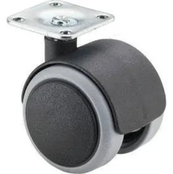 Pojezdové kolečko Nábytkové pryžové kolečko otočné s plotničkou, průměr 40 mm, nosnost 40 kg - F76.040.PL