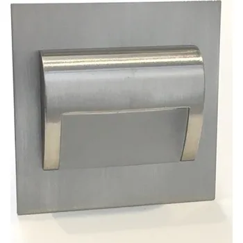 půdní výlez LED vestavné svítidlo schodišťové satin DECORUS 1,5W/12V 9xSMD3014 studená bílá (svítidlo schodišťové zápustné čtvercové)