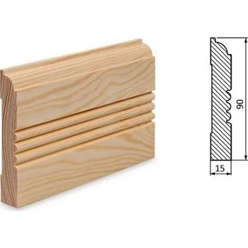 soklová lišta NOVÁK Podlahová - soklová lišta 90x15 borovice surová BO9015