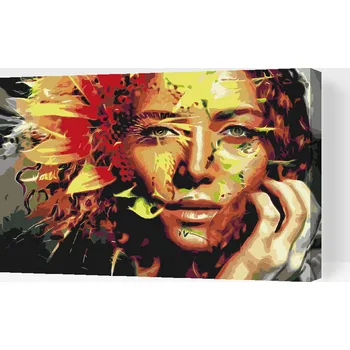 Malování podle čísel - Žena ukrytá ve slunečnici Velikost: 40x60cm, Rámování: Pouze srolované plátno