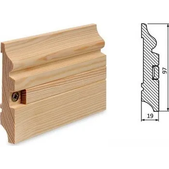 soklová lišta NOVÁK Podlahová - soklová lišta 97x19M borovice surová BO9719m