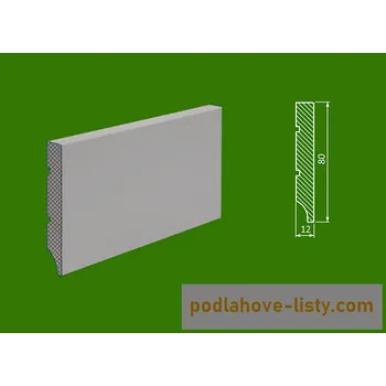 soklová lišta NOVÁK Podlahová - soklová lišta 80x12R1Plus MDF šedá SZ3