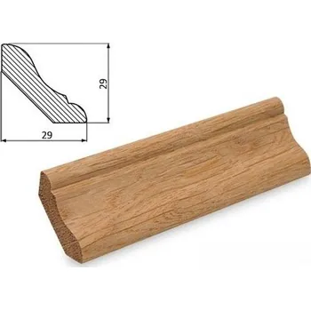 soklová lišta NOVÁK Podlahová - soklová lišta 29x29 dub surový DU2929