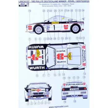 Plastikový model Reji model 1/24 Lancia 037 Rallye Deutschland 1983 (decals)