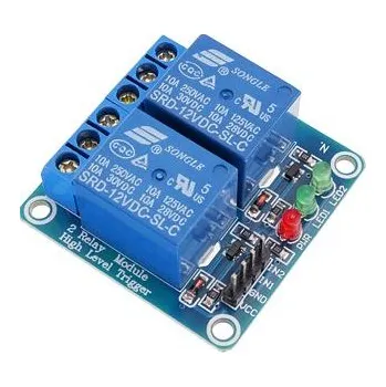 Centrální jednotka pro chytrou domácnost 2 kanálové 12V Relé 10A Arduino raspberry relátko bez optočlenu