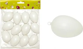 Velikonoční dekorace MFP S32085 plastová vajíčka 6 cm 12 ks bílá