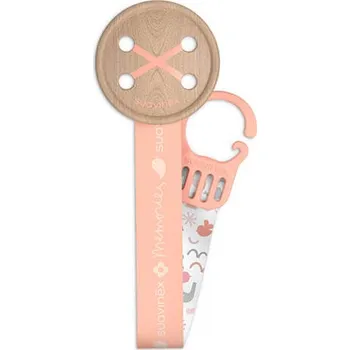 dudlíky SUAVINEX Klip na dudlík se stuhou Memories růžová