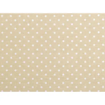 Bavlněná látka / plátno puntíky, barva 7 krémová světlá