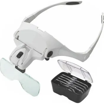 Lupa ZVĚTŠOVACÍ BRÝLE S LUPOU A LED OSVĚTLENÍM - ZVĚTŠENÍ 1-3,5x