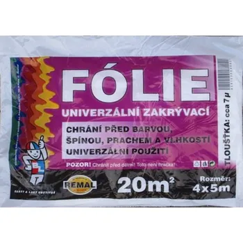 Zakrývací fólie na malování Fólie zakrývací 4x5m - 0,007mm