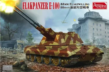 Plastikový model Amusing Hobby Flakpanzer E-100 1:35