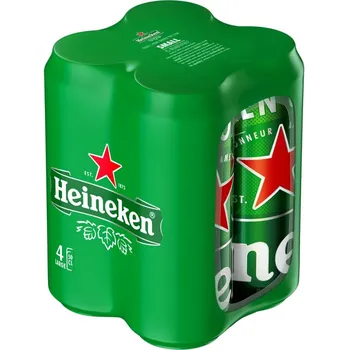 Pivo Heineken 11° 4x 0,5 l plech