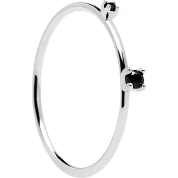 Prsten PDPAOLA Stříbrný prstýnek Black Kita silver Velikost prstýnku: 16